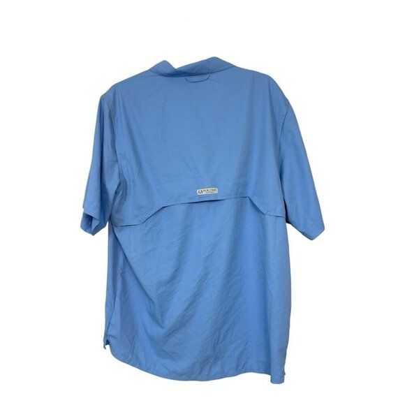 New REAL TREE Men’s  Blue Fishing Vented Shirt UPF 40 Pockets  Size Medium - Picture 2 of 6
